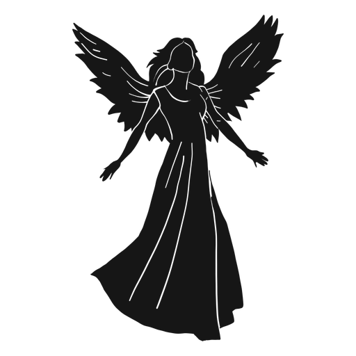 Angel Silhouette Vector At Collection Of Angel