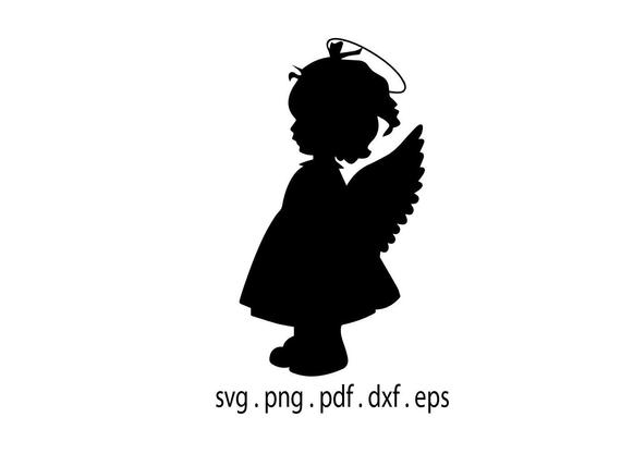 Download Angel Silhouette Vector at Vectorified.com | Collection of ...