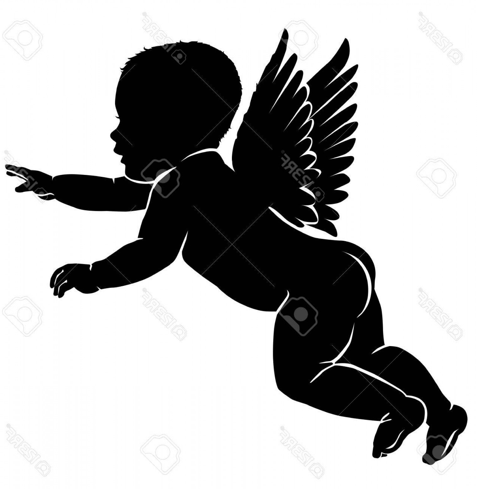 Free Free 309 Baby Angel Silhouette Svg SVG PNG EPS DXF File