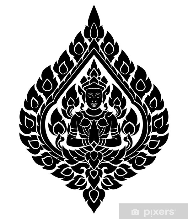 599x700 Thai Arts Angel, Vector Pattern Wall Mural We Live