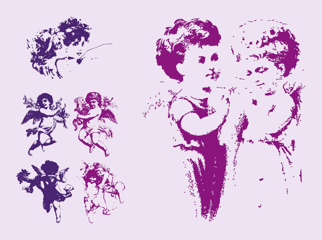 1024x765 Antique Angels Vectors Vector Art Graphics