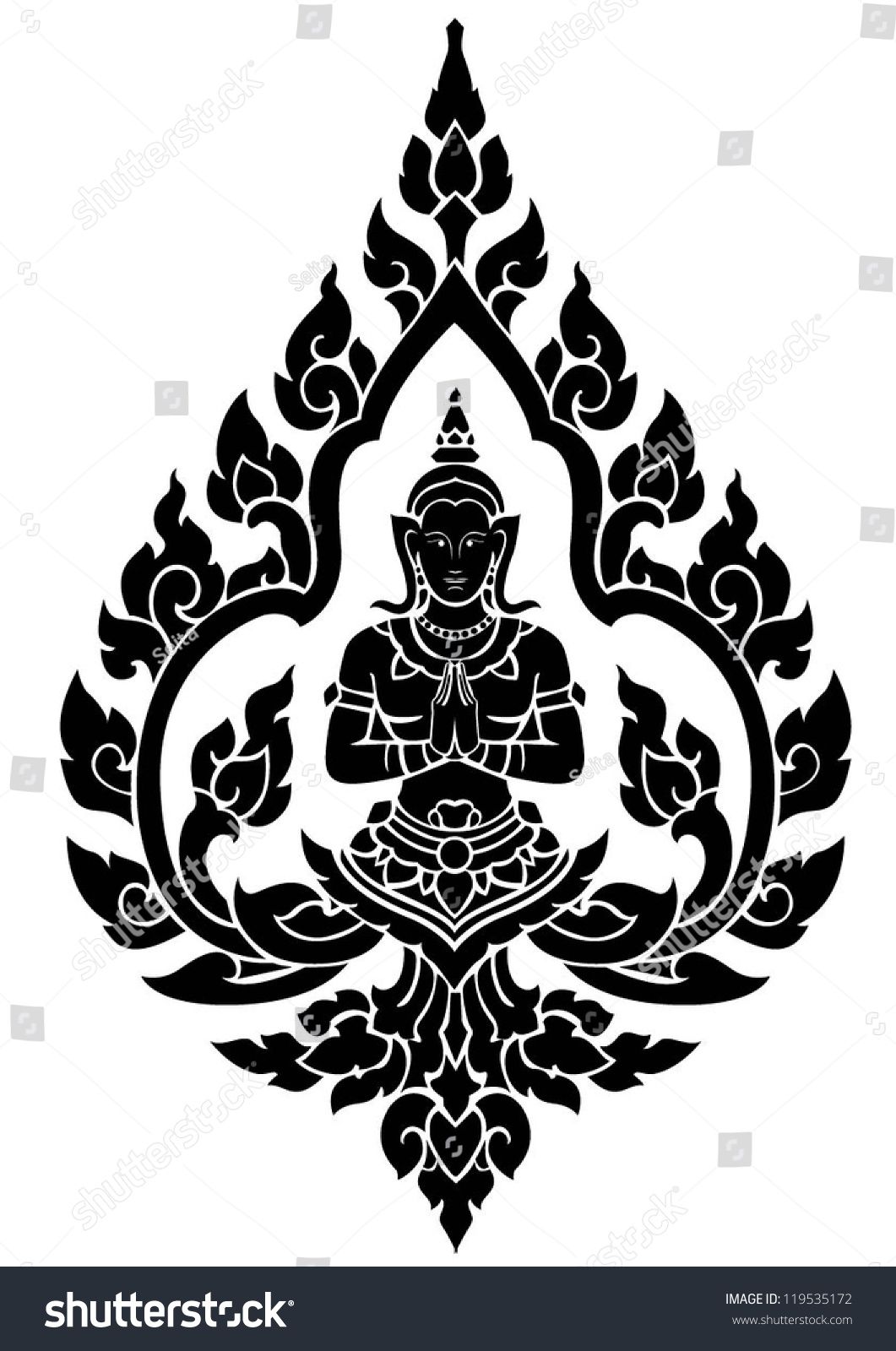 1061x1600 Thai Arts Angel, Vector Pattern Projects To Try In Thai