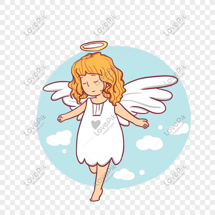 860x860 Hand Drawn Little Angel Vector Illustration Png Image Picture Free