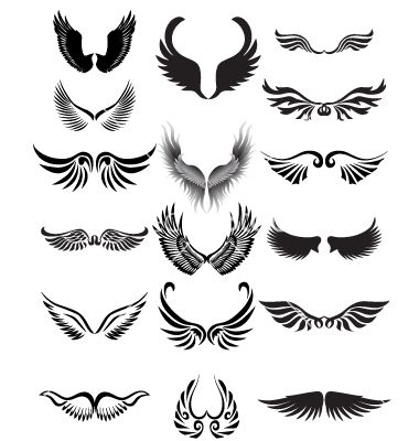 Angel Wings Silhouette Vector