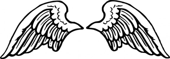 574x200 Angel Wings Clip Art Free Vector In Open Office Drawing