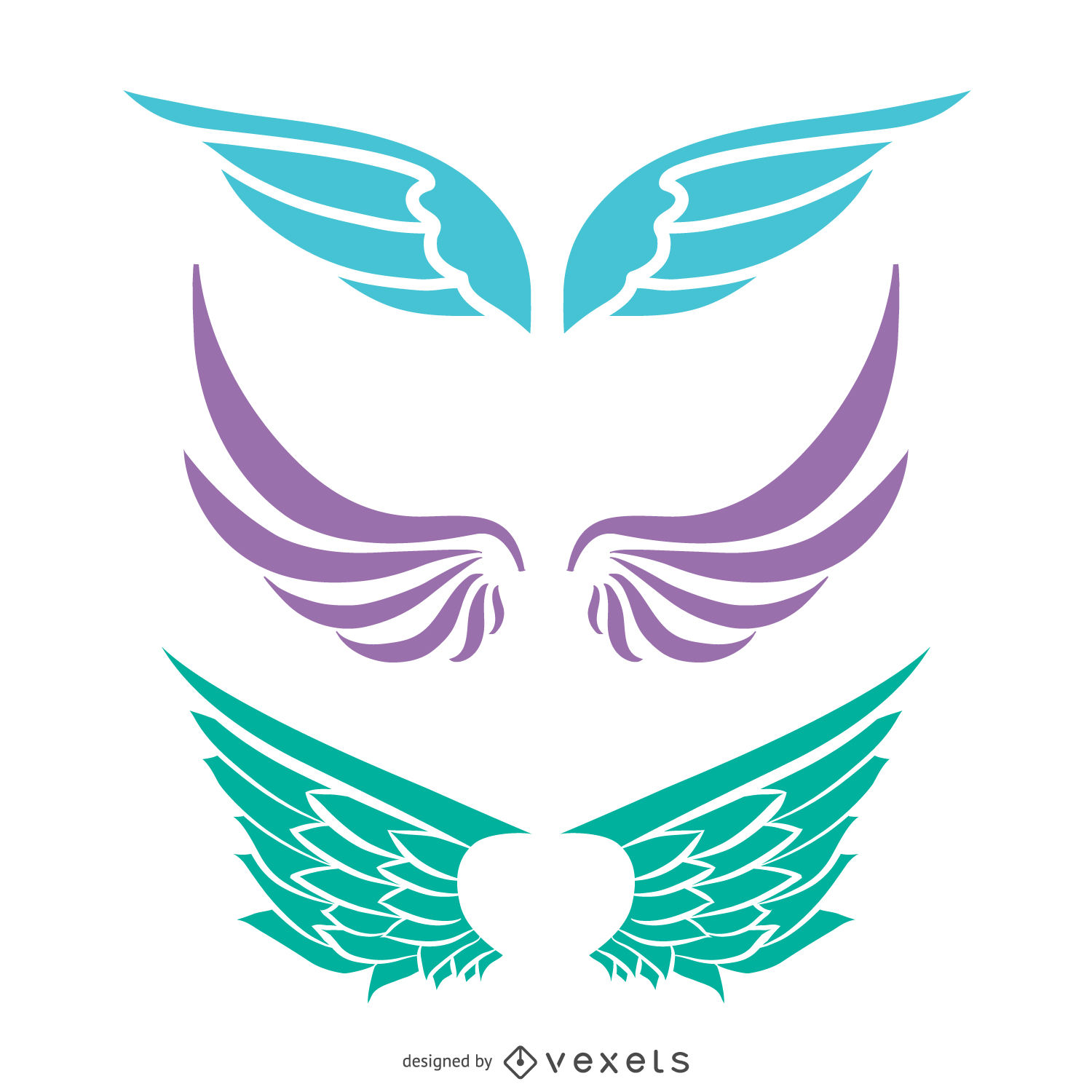 Angel Wings Silhouette Vector at Vectorified.com | Collection of Angel ...