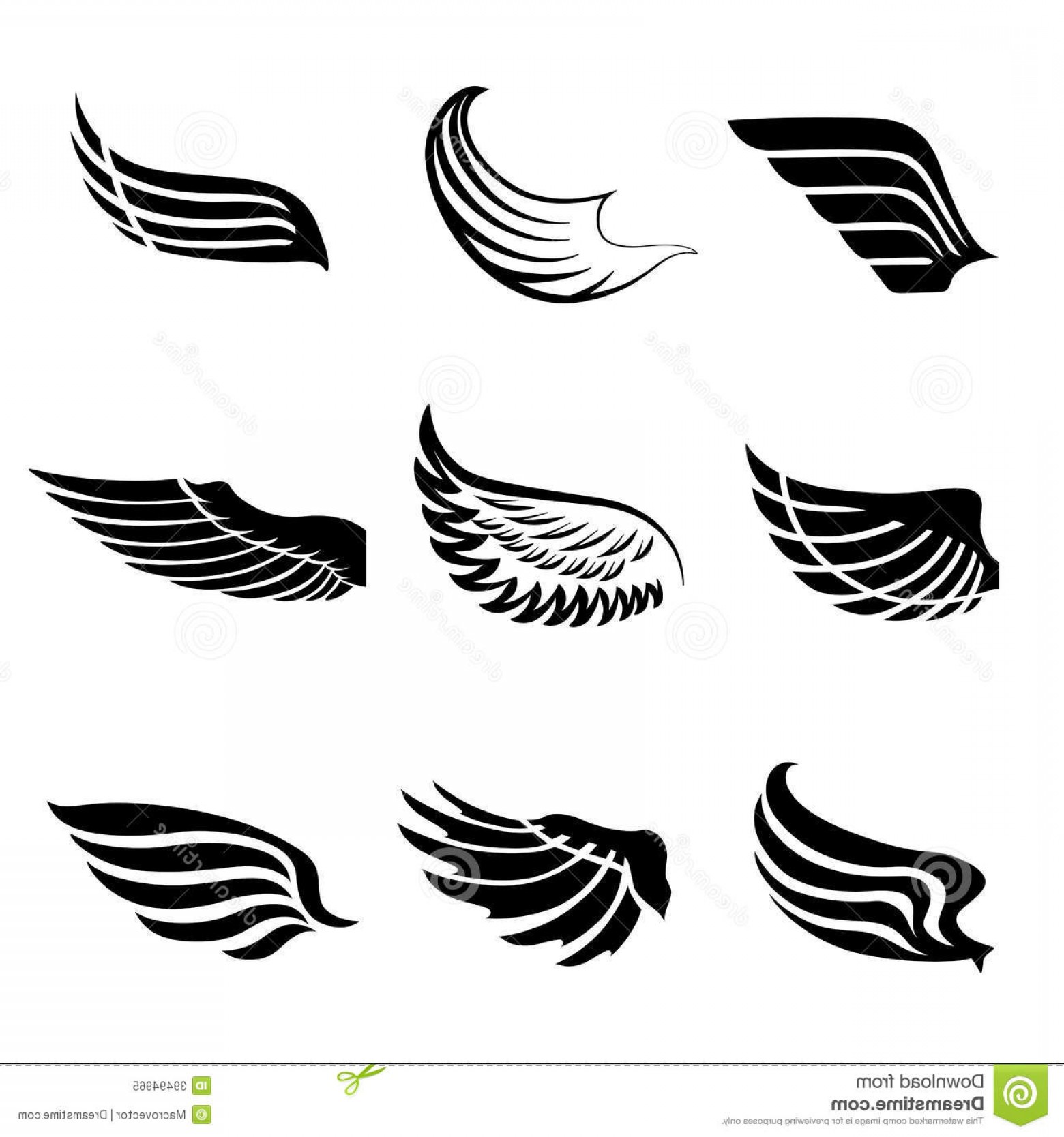 Angel Wings Silhouette Vector at Vectorified.com | Collection of Angel ...