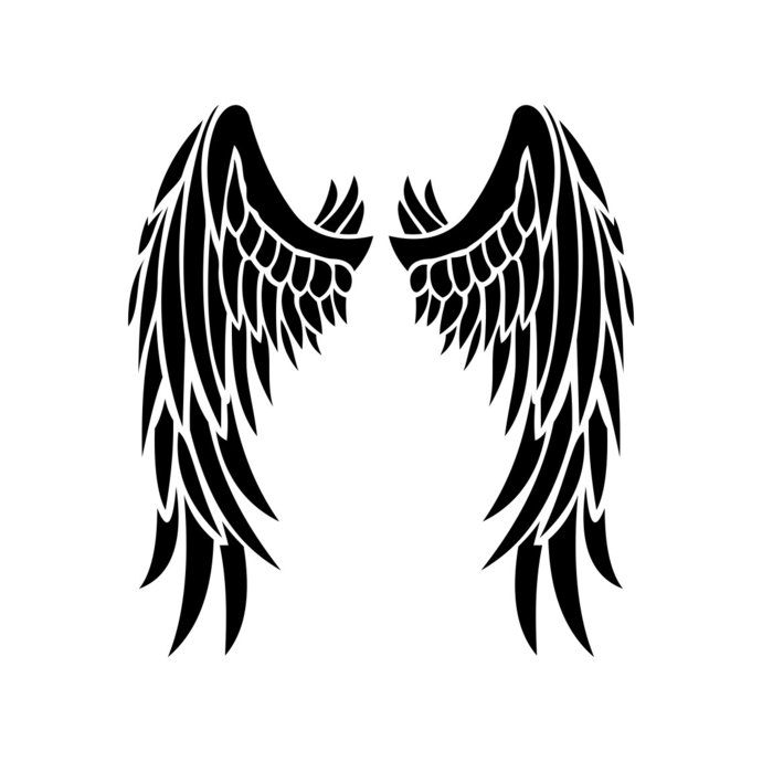 690x690 Angel Wings Graphics Design Dxf Png Vectordesign