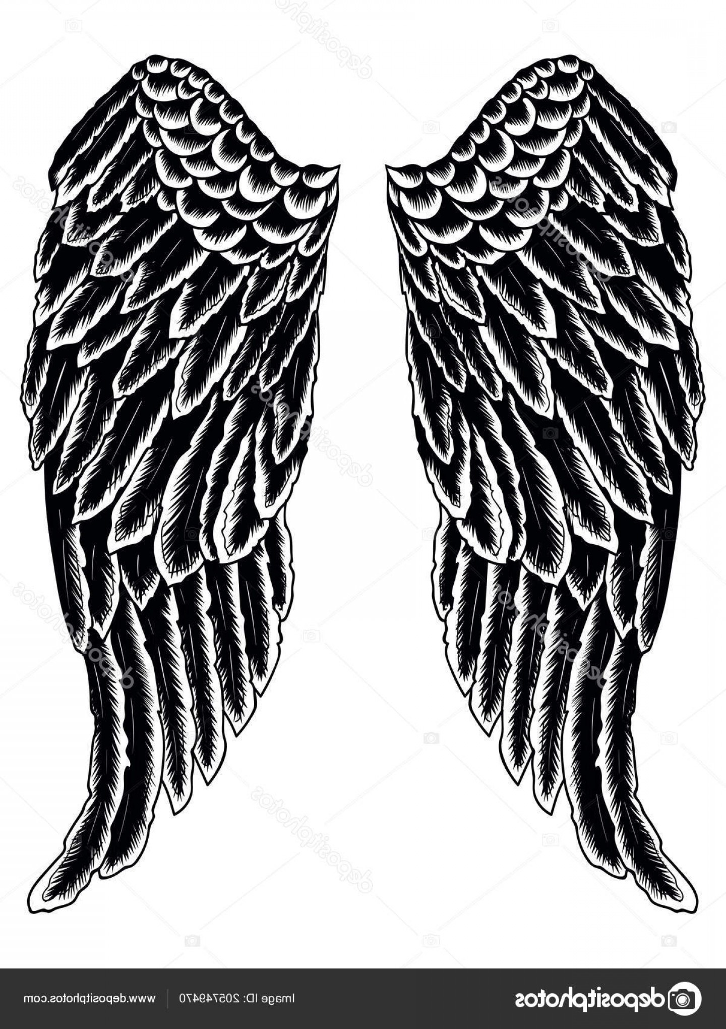 Stock Illustration Vector Illustration Black Angel Wings Soidergi 1440x2040 Stock Illustration Vector Illustration Black Angel Wings Soidergi