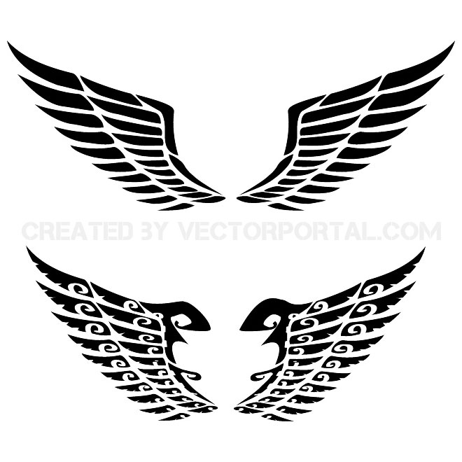 660x660 Free Vector Wings Clip Art Images