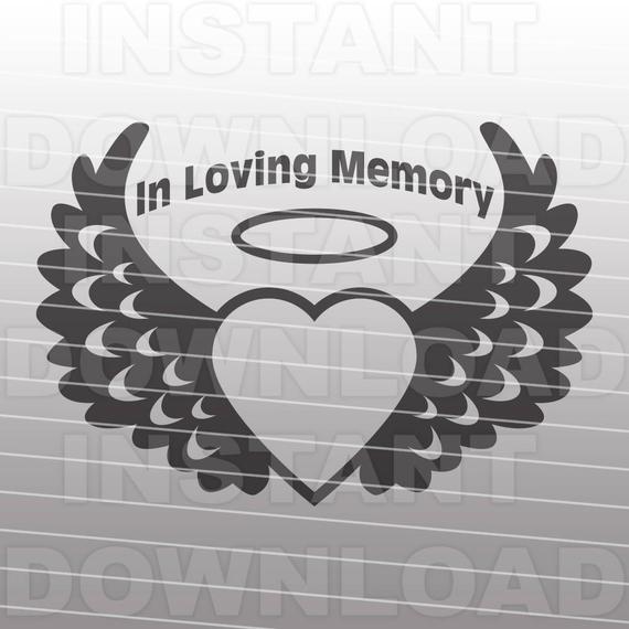 570x570 In Loving Memory Memorial Angel Wings Commercial Etsy