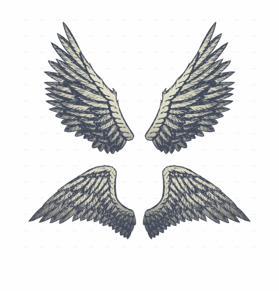 1104x1152 Transparent Angel Wings Vector Hoodamathrun