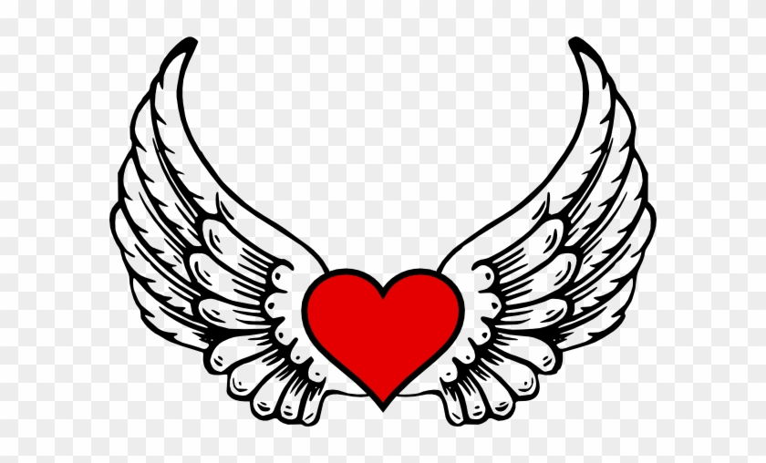 840x508 Wings N Heart Clip Art At Clker Com Vector Online Angel
