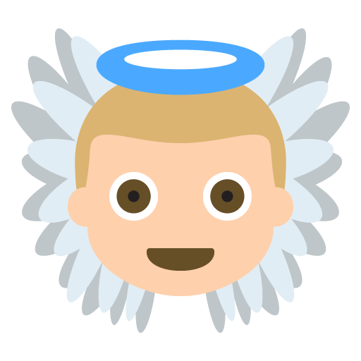 512x512 Baby Angel Medium Light Skin Tone Emoji Emoticon Vector Icon