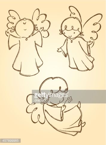354x485 Vector Art Cute Angels Designs Angels Angel Illustration