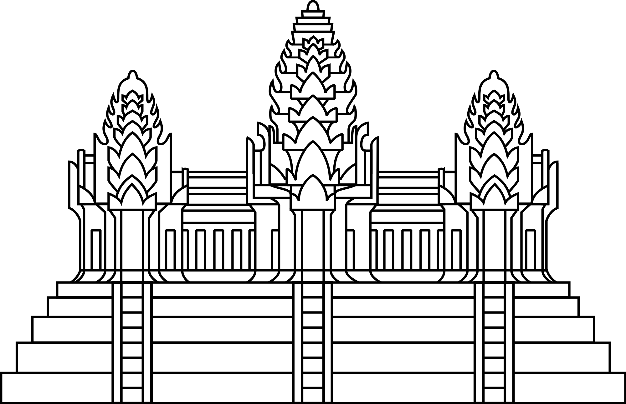 Angkor Wat Vector at Collection of Angkor Wat Vector