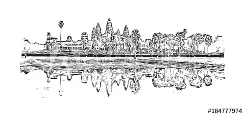 Angkor Wat Vector at Vectorified.com | Collection of Angkor Wat Vector ...