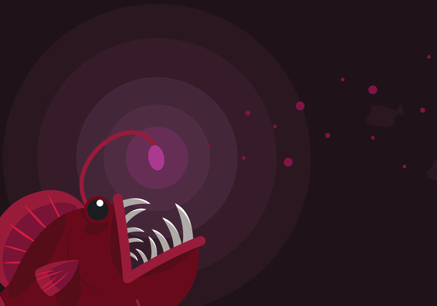 632x443 Angler Fish With Smaller Fish Free Vector Download Cannypic