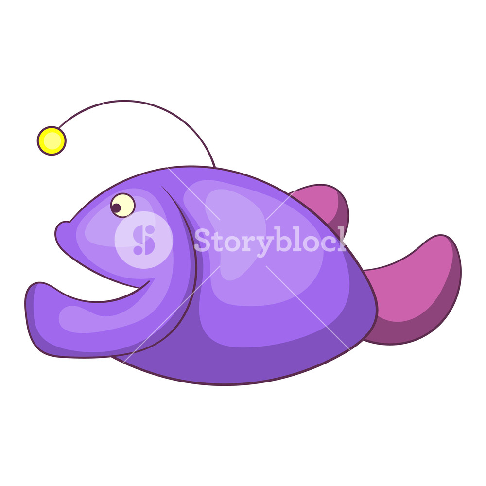1000x1000 Angler Fish Icon Cartoon Illustration Of Angler Fish Vector Icon