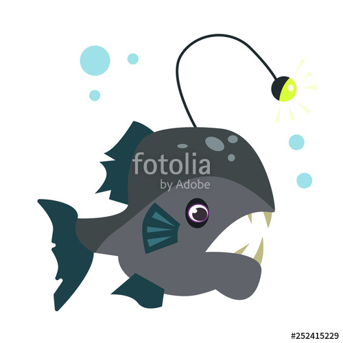 Anglerfish Flat Icon Goosefish, Deep Sea Fish, Predator Sea 500x500 Anglerfish Flat Icon Goosefish, Deep Sea Fish, Predator Sea