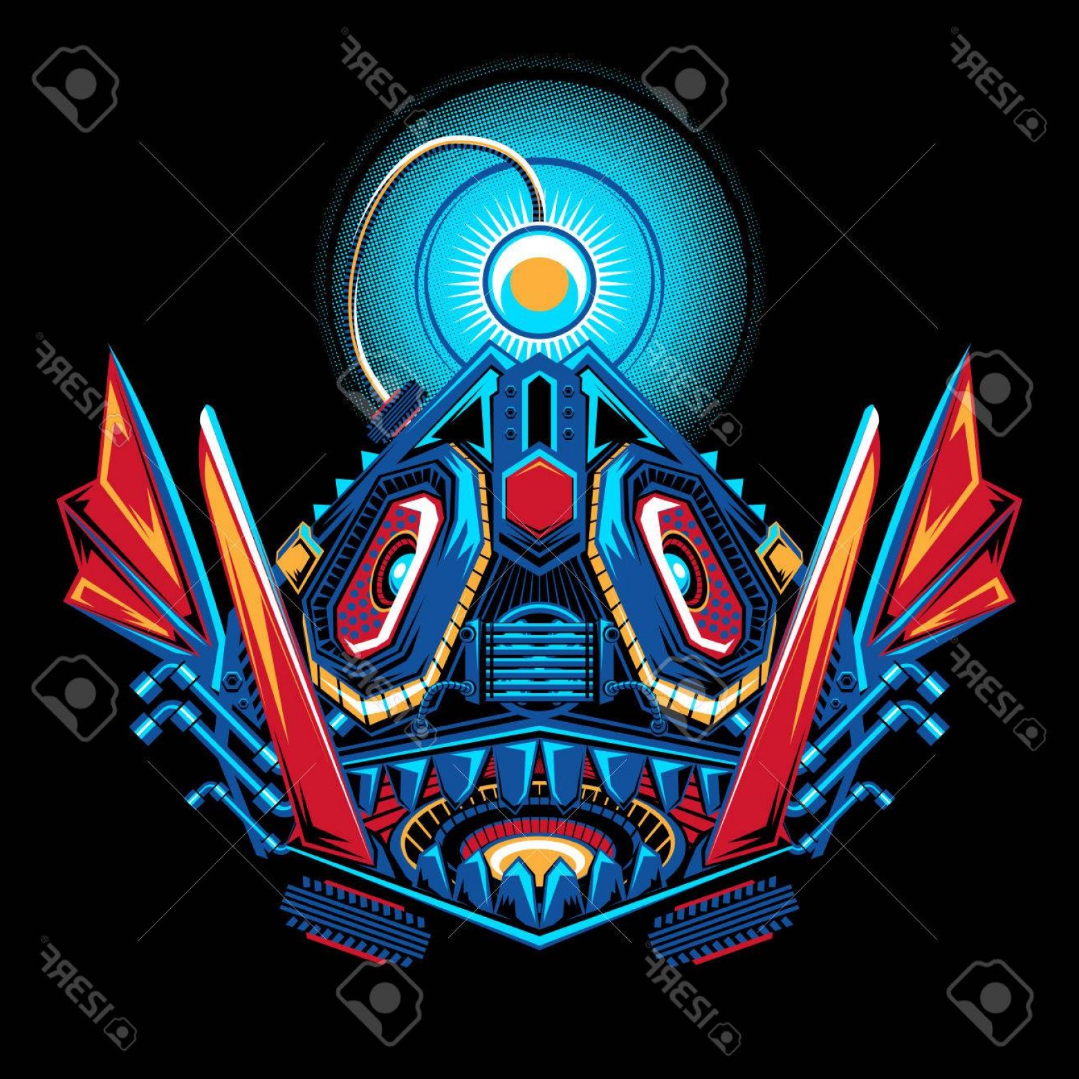 1560x1560 Photostock Vector Mecha Robot Angler Fish Catchsplace