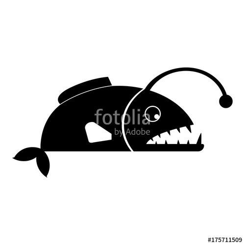 500x500 Angler Fish Icon Stock Image And Royalty Free Vector
