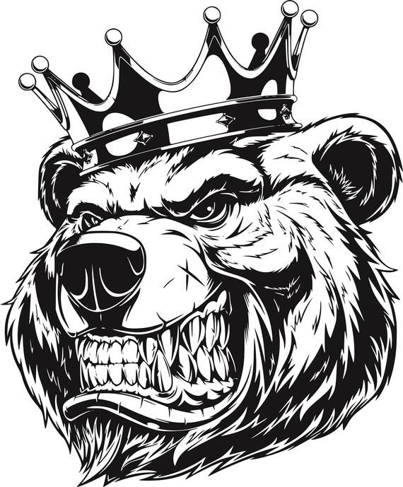 570x689 Angry Bear Clipart Vector Image Fierce Grizzly Bear Head