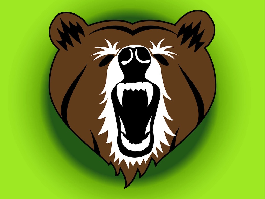 1024x768 Angry Bear Vector Art Graphics