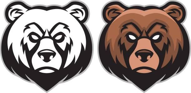 612x298 Royalty Free Grizzly Bear Angry Clip Art, Vector Images