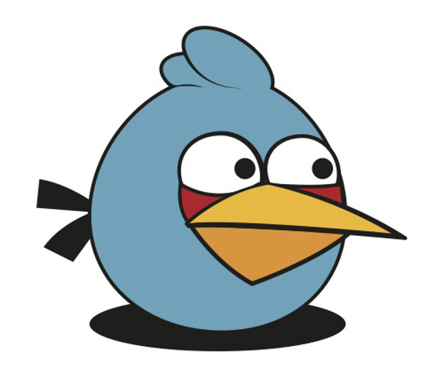 625x532 Blue Angry Bird Vector Stock Images