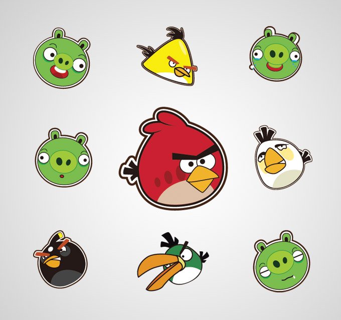 680x638 Free Angry Birds Vector Icons