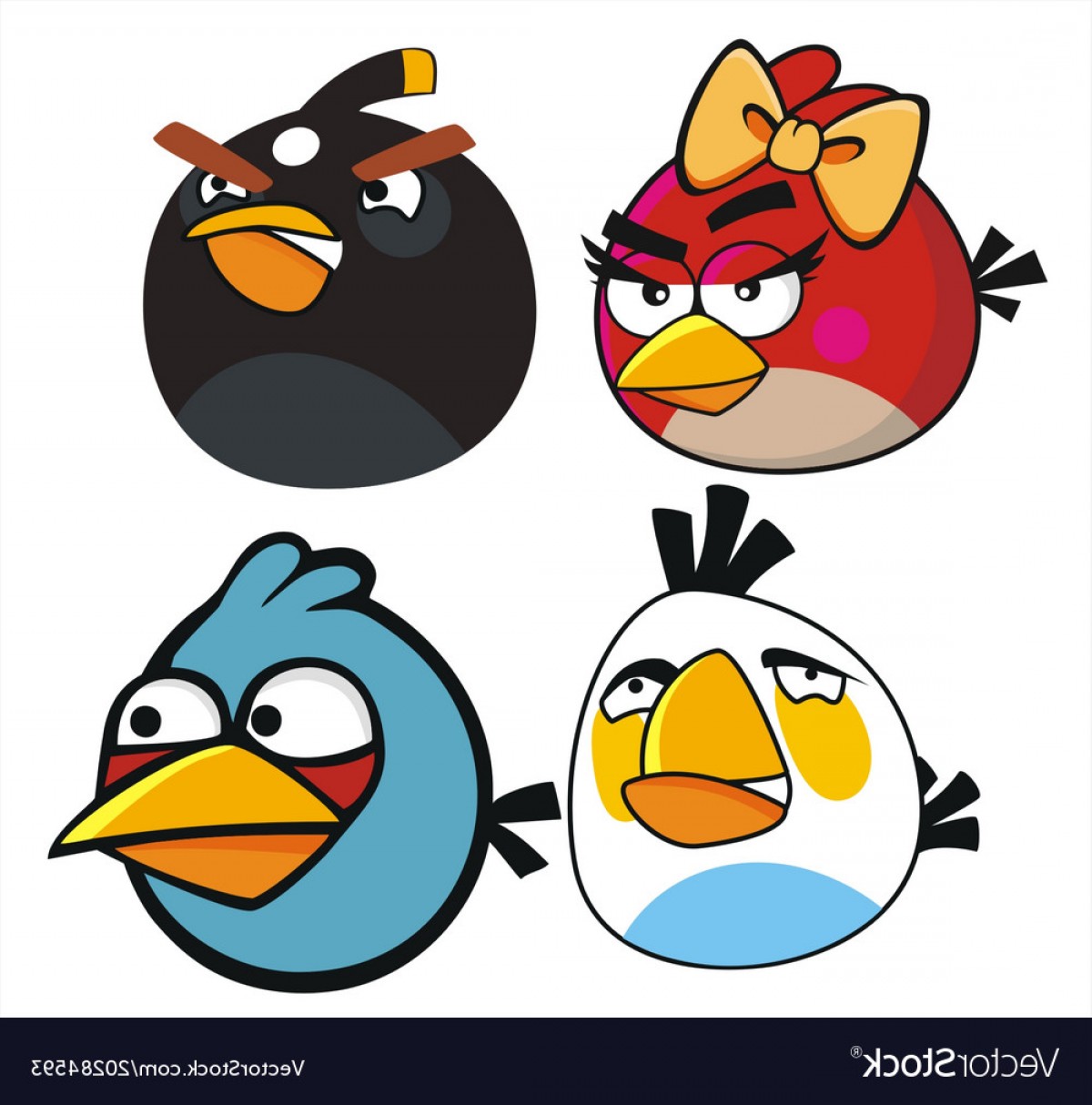 1200x1214 Angr Bird And Happy Bird Vector Handandbeak