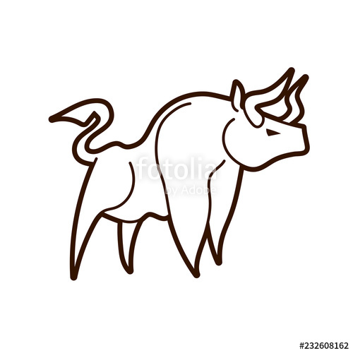 500x500 Angry Bull Graphic Vector Stock Image And Royalty Free Vector