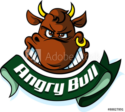 500x447 Angry Bull Head