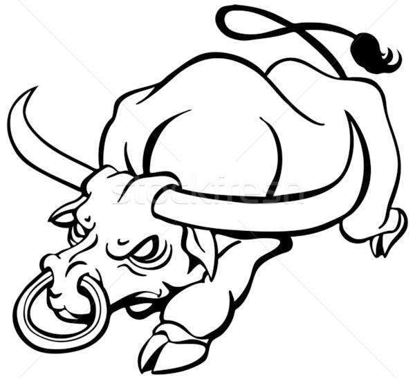600x548 Angry Bull Vector Illustration John Takai