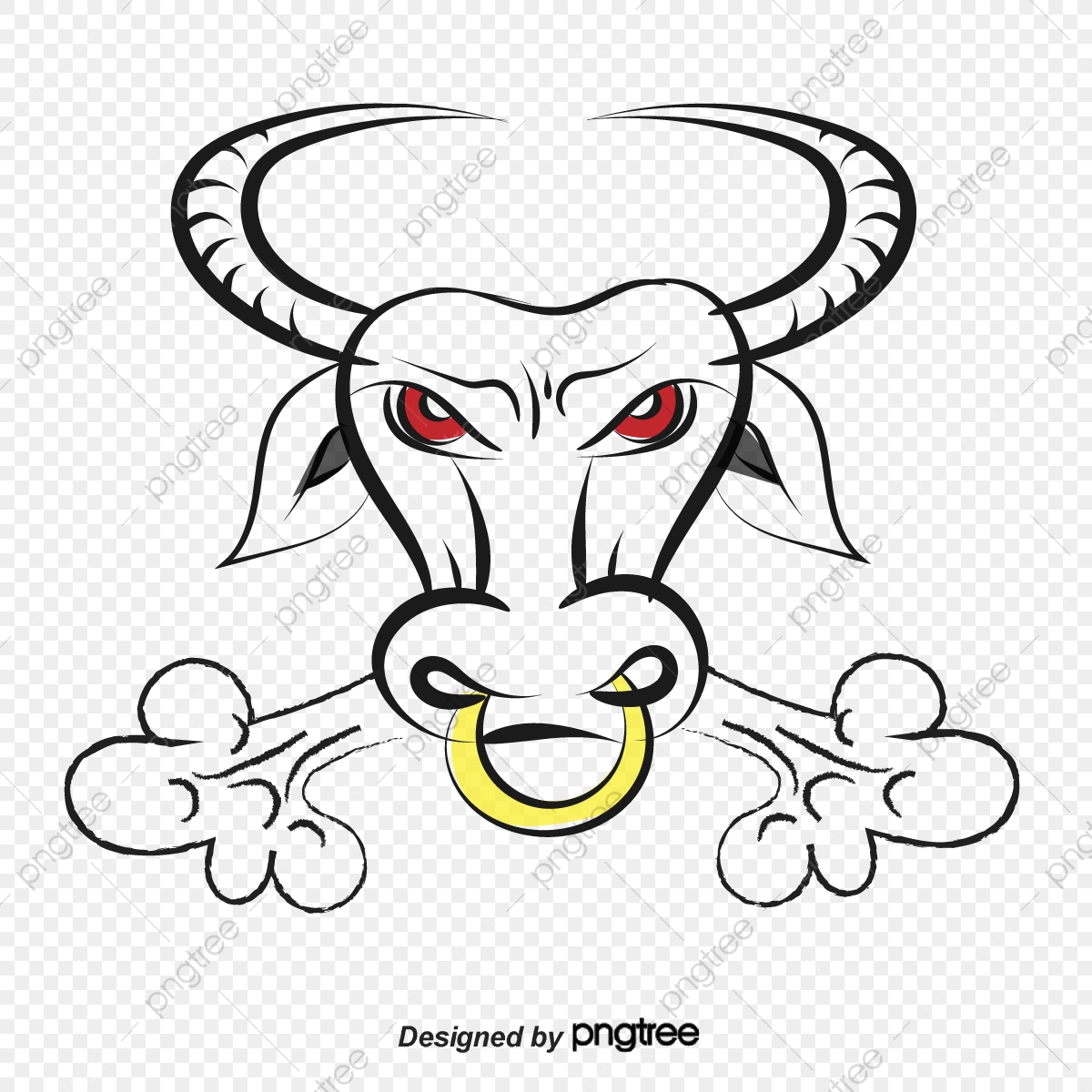 1200x1200 Angry Bull, Cattle, Bull, Animal Png And Vector With Transparent