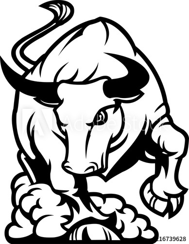 389x500 Angry Bull, Vector
