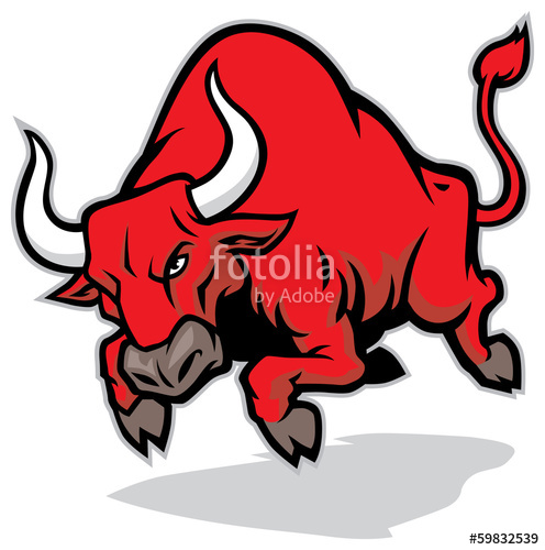 496x500 Angry Bull Attack Stock Image And Royalty Free Vector