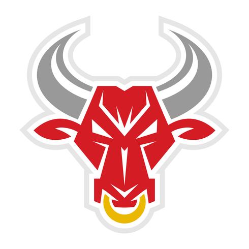 490x490 Angry Bull Head Illustration