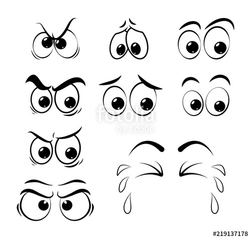 Cartoon Eyes Set 500x476 Cartoon Eyes Set
