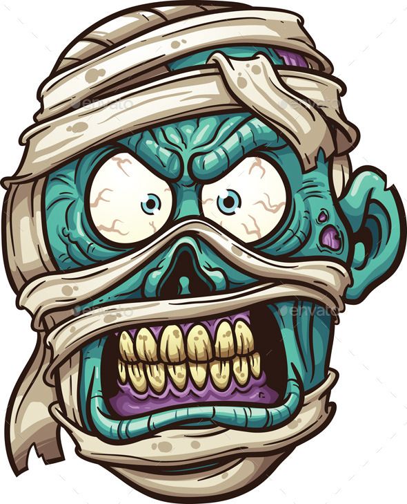 590x729 Angry Mummy Face Vector Clip Art Illustration With Simple