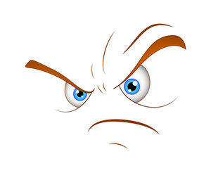 300x246 Cartoon Angry Face Vector Expression Royalty Free Stock Image