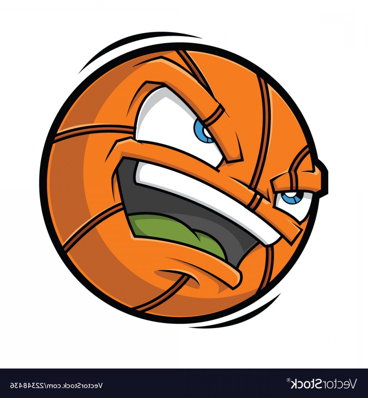 1200x1296 Cartoon Basketball Angry Face Vector Handandbeak