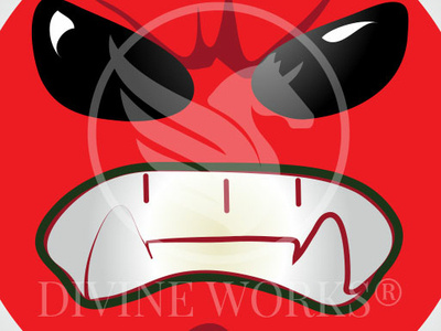 400x300 Free Angry Face Vector Illustration