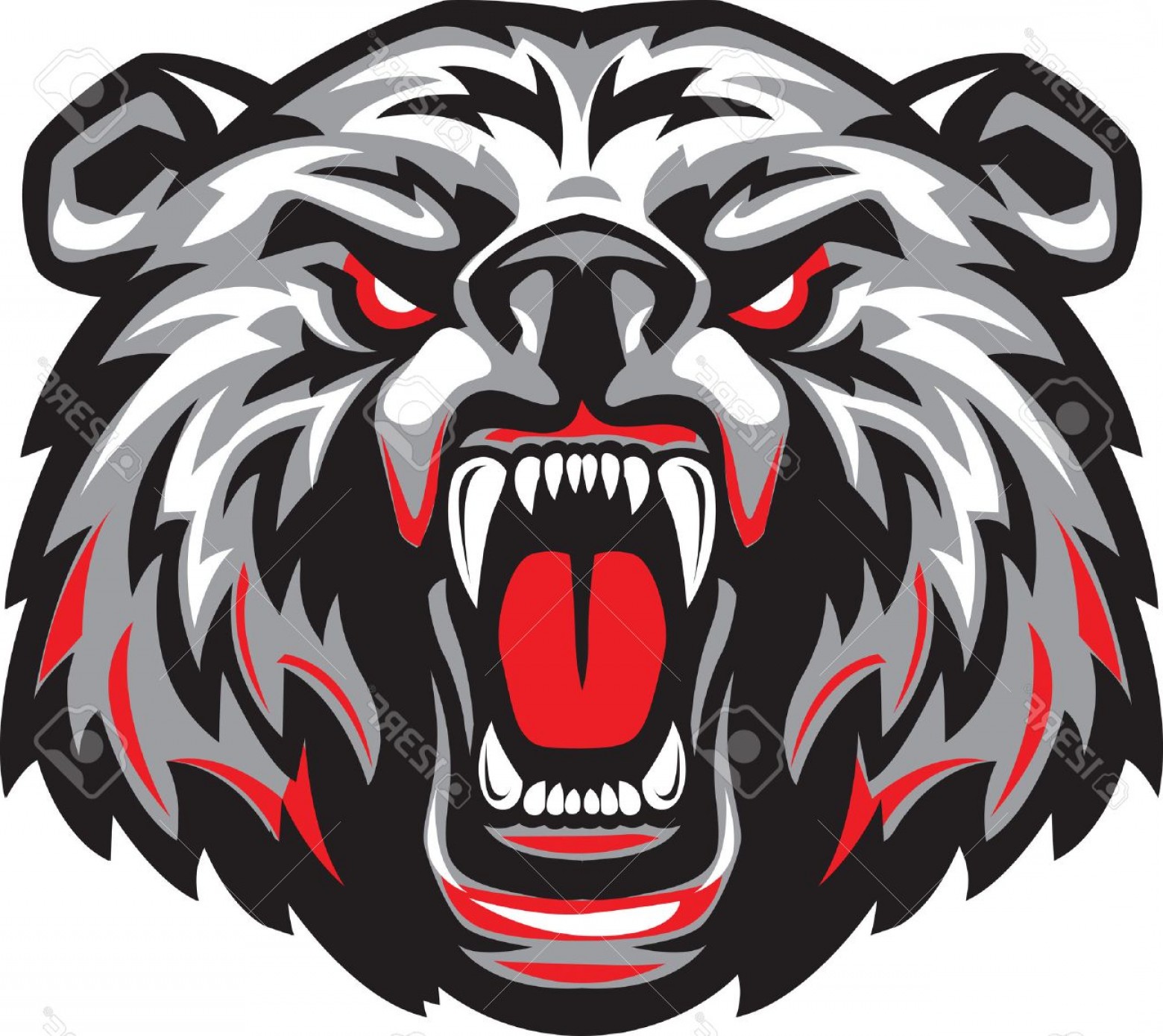 1560x1390 Photostock Vector Vector Illustration Of Furious Angry Face