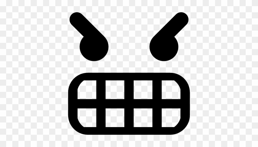 840x480 Very Angry Emoticon Square Face Vector