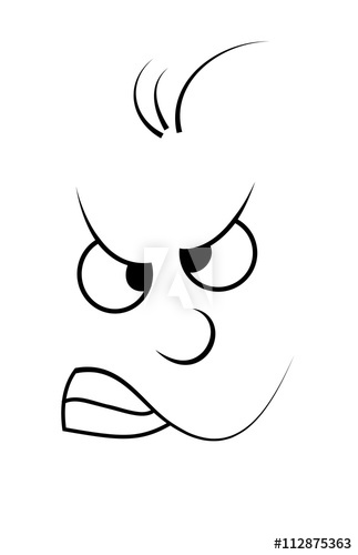 323x500 Cartoon Angry Face Vector Symbol Icon Design Illustration