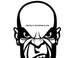 310x233 Angry Man Face Vector Image Free Vectors Ui Download