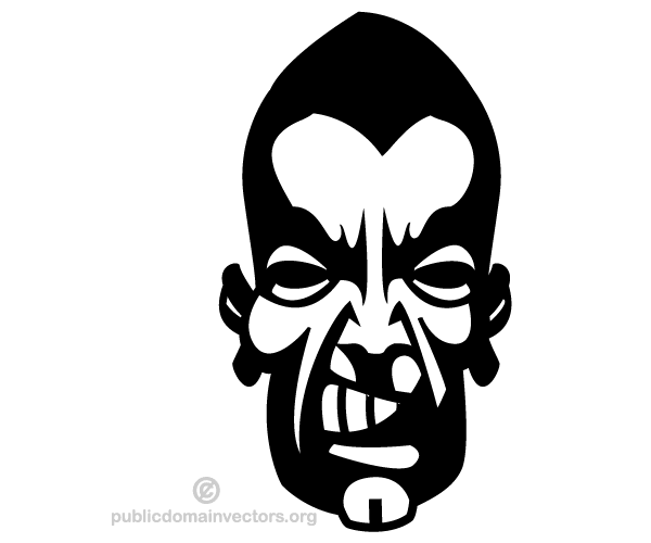 600x500 Angry Man Face Vector Image