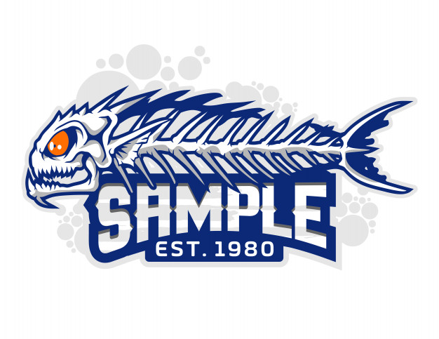 626x483 Illustration Of Angry Fish Bones Cartoon Vector Vector Premium